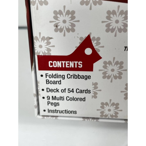 Cardinal Solid Wood Deluxe Cribbage Folding Board with Playing Cards New - Picture 7 of 9